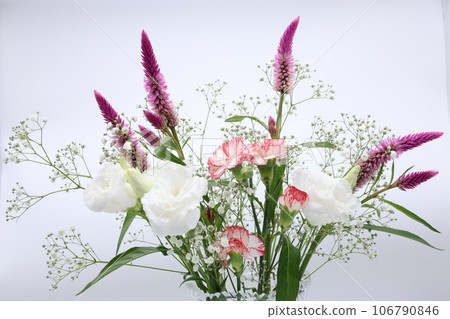 白色背景上各種顏色的花束 白色背景上各種顏色的花束 106790846