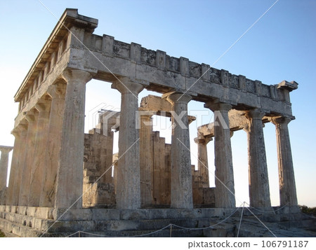 The Temple of Aphaia, which remains on the island of Aegina in the Aegean Sea, Greece The Temple of Aphaia, which remains on the island of Aegina in the Aegean Sea, Greece 106791187
