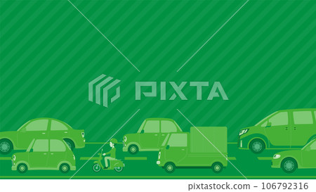 Car and road heading design. green. Car and road heading design. green. 106792316