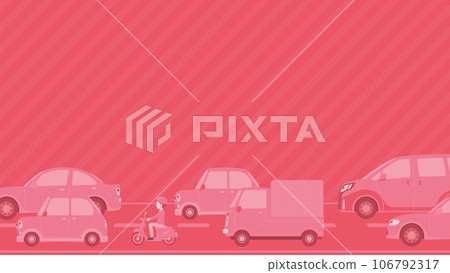 Car and road heading design. Pink color. 106792317