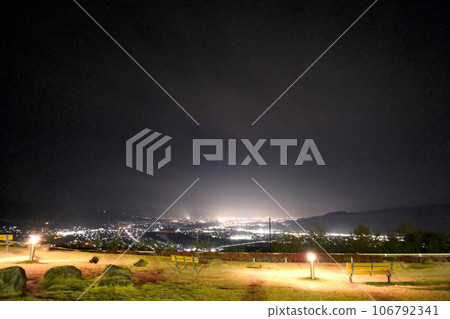 Chikuma City, Nagano Prefecture_Obasute SA Observation Park Night View 3_2022 106792341