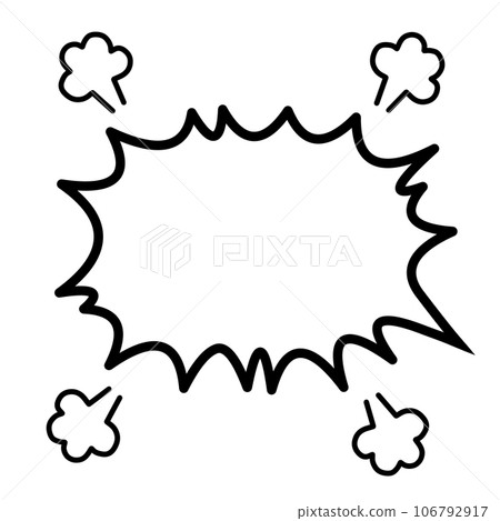 Right mouth type with angry emotion and exploding bursting speech bubble with steam and smoke Right mouth type with angry emotion and exploding bursting speech bubble with steam and smoke 106792917