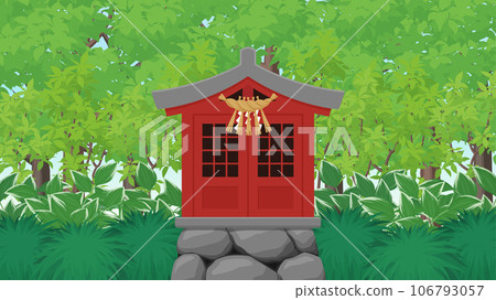 Forest scenery with a shrine_16:9 Forest scenery with a shrine_16:9 106793057