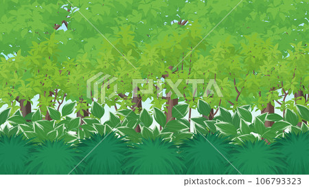 日本植物森林風景插畫_16:9 日本植物森林風景插畫_16:9 106793323