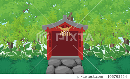 有神社的森林風景_16:9 106793334