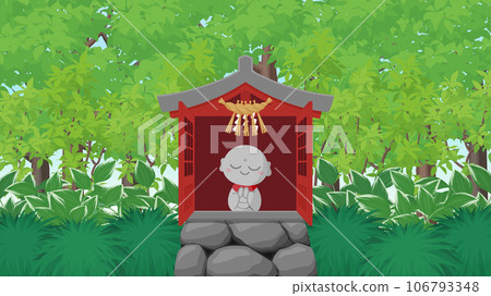 Forest scenery with a shrine_16:9 Forest scenery with a shrine_16:9 106793348