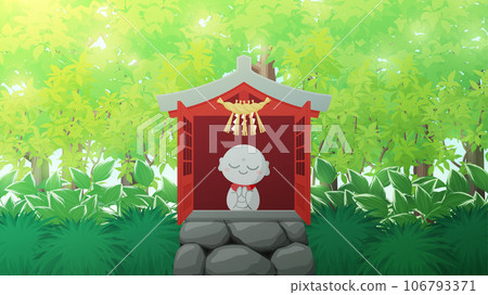 有神社的神秘森林風景_16:9 有神社的神秘森林風景_16:9 106793371