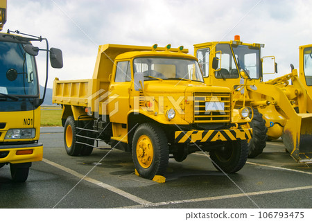 Parked Maritime Self-Defense Force dump truck Parked Maritime Self-Defense Force dump truck 106793475