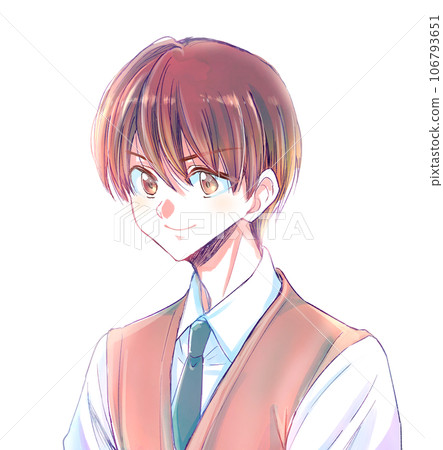 Serious-looking student smiling 106793651