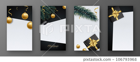 Merry Christmas and Happy New Year festive template 106793968