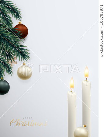 Christmas card with festive decorations.  106793971