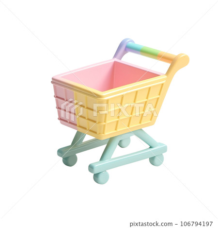 3D shopping cart for Black Friday, sale, supermarket 106794197