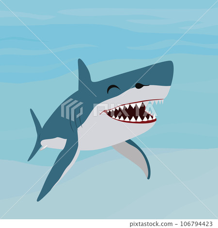 Happy Smiling Shark On The Ocean Happy Smiling Shark On The Ocean 106794423