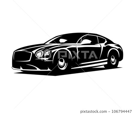silhouette car. isolated white background shown from the side. best for logo, badge, emblem, icon, sticker design silhouette car. isolated white background shown from the side. best for logo, badge, emblem, icon, sticker design 106794447