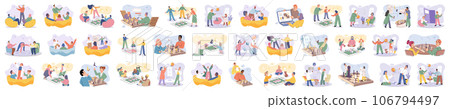Game together. Family fun. Friendship time. Vector illustration. Playing games with family and friends treasured pastime that creates lasting memories Board games provide platform for people to 106794497