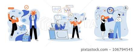 Successful project launch. Vector illustration. A development project idea, blueprint for potential innovations to come Project launch management, driver navigating road to successful project Successful project launch. Vector illustration. A development project idea, blueprint for potential innovations to come Project launch management, driver navigating road to successful project 106794545