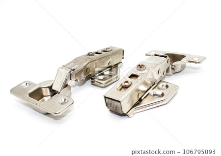 A picture of Stainless Steel Hydraulic Hinges with selective focus 106795093