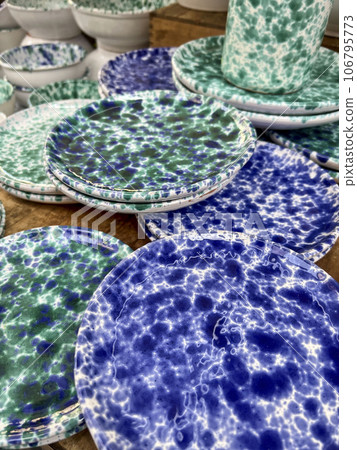 ceramic or clay plates and bowls ceramic or clay plates and bowls 106795773