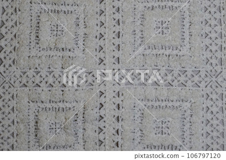 white crochet pattern material 106797120