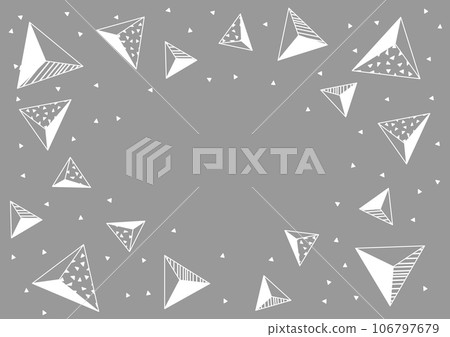 Frame with origami figures. Abstract geometric background. 106797679