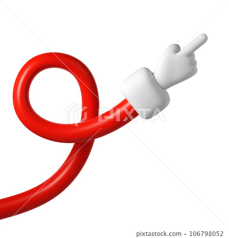 Cute cartoon 3D hand of Santa Claus Christmas icon show push one finger forefinger counting illustration isolated with clipping path Cute cartoon 3D hand of Santa Claus Christmas icon show push one finger forefinger counting illustration isolated with clipping path 106798052