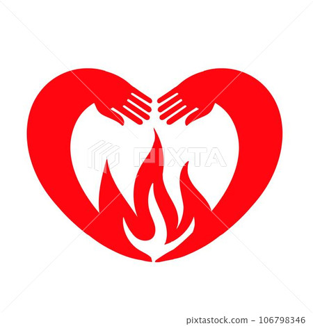 Prisoner with heart icon.  106798346