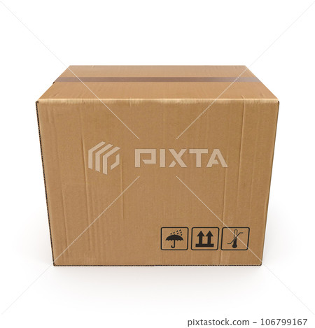 Cardboard box isolated on white background 106799167