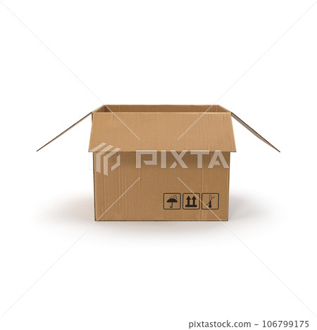 Cardboard box isolated on white background 106799175
