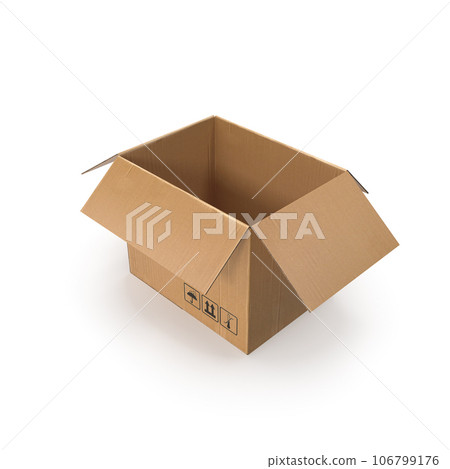 Cardboard box isolated on white background Cardboard box isolated on white background 106799176