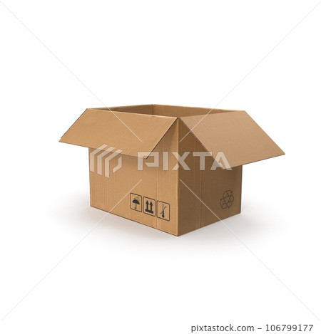Cardboard box isolated on white background 106799177