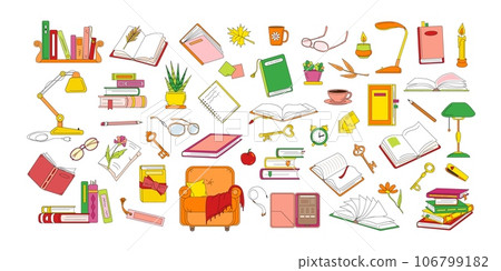 Big set of books and reading related objects 106799182