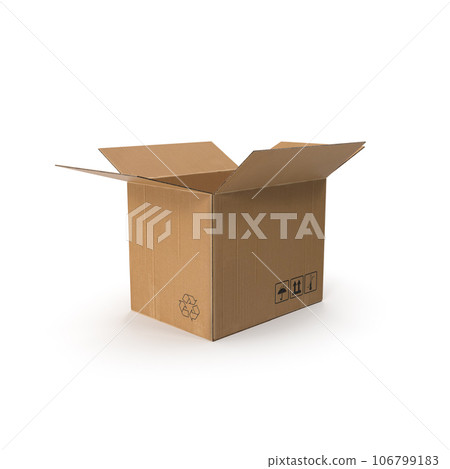 Cardboard box isolated on white background Cardboard box isolated on white background 106799183
