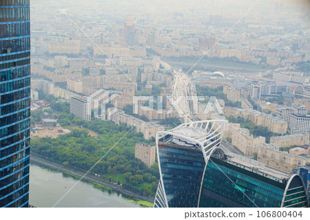 View from a skyscraper to Moscow. View from a skyscraper to Moscow. 106800404