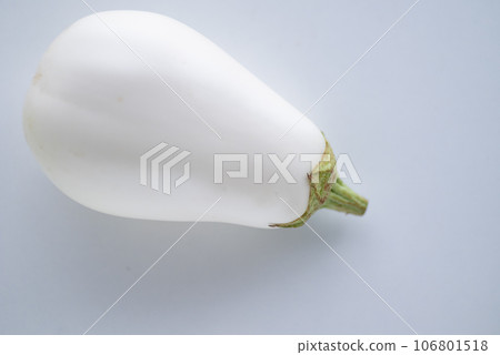 White eggplant with hard skin but soft and delicious flesh 106801518