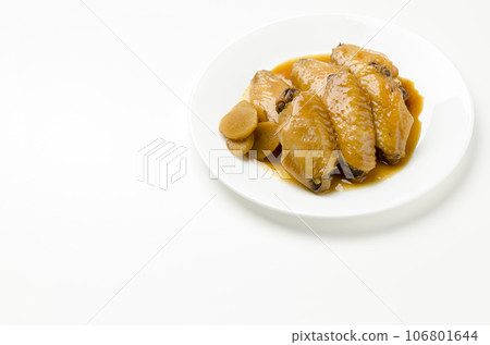 Sweet and spicy teriyaki chicken wings 106801644