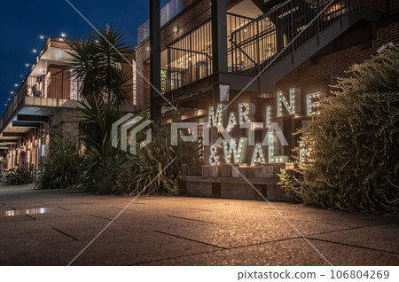 夜晚燈光璀璨的城市景觀 夜晚燈光璀璨的城市景觀 106804269