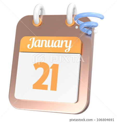 Calendar 3D Icon 106804691