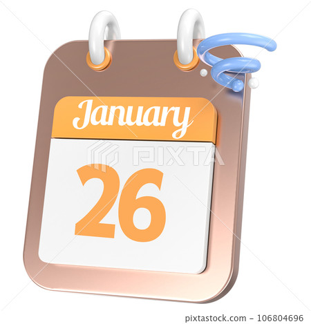 Calendar 3D Icon 106804696