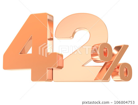 happy anniversary number gold render 106804753