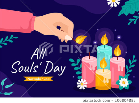 All Souls Day Vector Illustration to Commemorate All Deceased Believers in the Christian Religion with Candles in Flat Cartoon Background Design All Souls Day Vector Illustration to Commemorate All Deceased Believers in the Christian Religion with Candles in Flat Cartoon Background Design 106804885