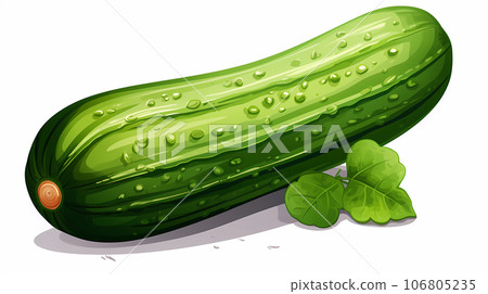 Hand drawn cartoon cucumber vegetable illustration Hand drawn cartoon cucumber vegetable illustration 106805235