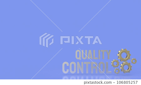 The Quality control word and gear image 3d rendering The Quality control word and gear image 3d rendering 106805257