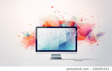 Gentle color business 3D computer Generative ai 106805261