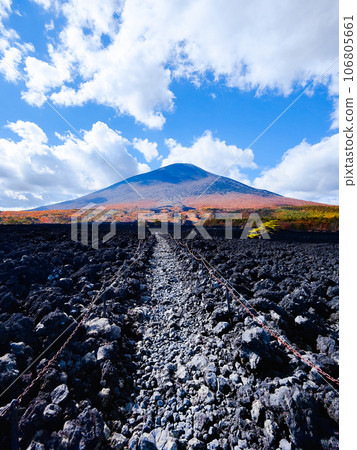 燒橋熔岩流和岩手山（秋季） 106805661