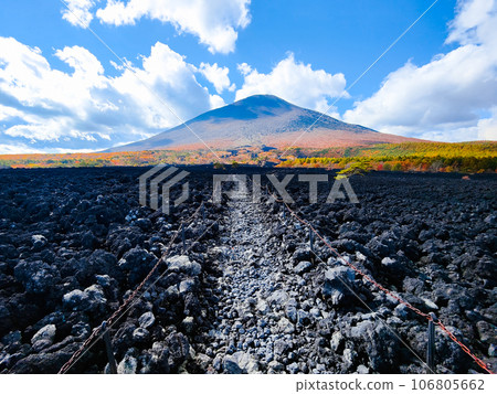 燒橋熔岩流和岩手山（秋季） 106805662