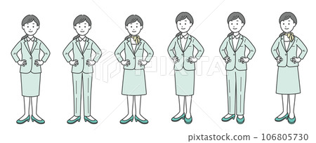 一位女商人雙手叉腰,展現自信 一位女商人雙手叉腰,展現自信 106805730