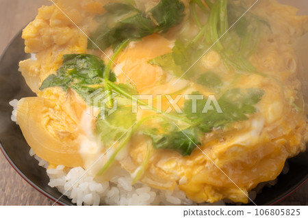 Egg bowl cooking in progress Egg bowl cooking in progress 106805825