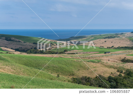 俯瞰大海的稚內豆谷山 俯瞰大海的稚內豆谷山 106805887