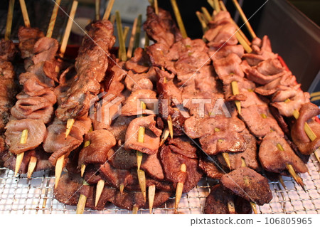 Heaps of charcoal-grilled beef tongue Heaps of charcoal-grilled beef tongue 106805965