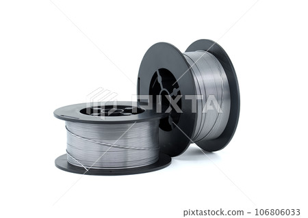 Welding wire for gasless welding isolated on white 106806033